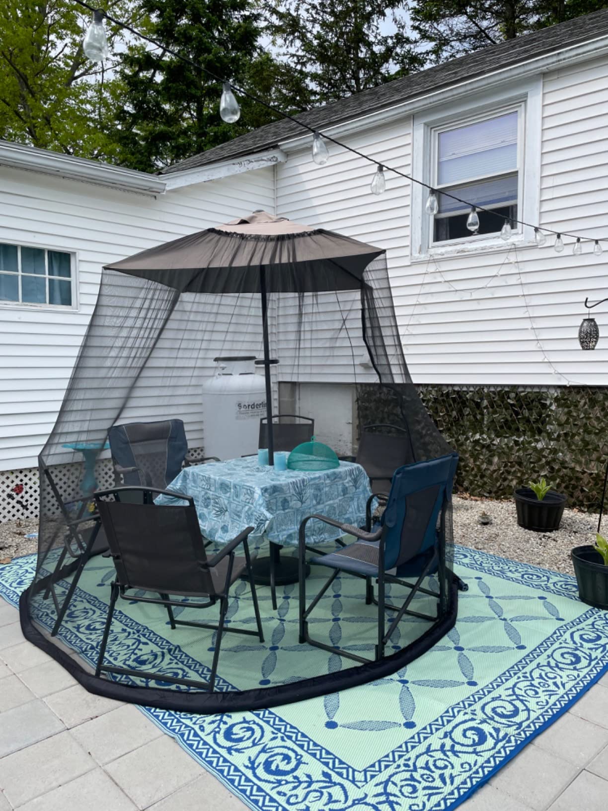 Best Choice Products 9ft Adjustable Mosquito Net for Umbrellas 7.5-11ft, Bug Screen Patio Umbrella Accessory for Outdoor Market Offset Cantilever w/Polyester Mesh Net, Zipper Door, Fillable Base 18 Best Choice Products 9ft Adjustable Mosquito Net for Umbrellas 7.5-11ft, Bug Screen Patio Umbrella Accessory for Outdoor Market Offset Cantilever w/Polyester Mesh Net, Zipper Door, Fillable Base - Image 18