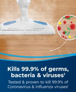 Bissell Power Fresh Steam Mop with Natural Sanitization, Floor Steamer, Tile Cleaner, and Hard Wood Floor Cleaner with Flip-Down Easy Scrubber, 1940A PowerFresh 23 816w3IQrwHL