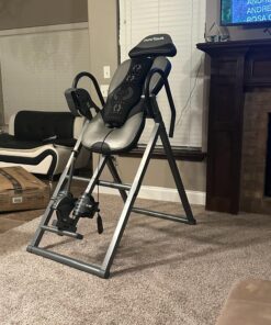 INNOVA HEALTH AND FITNESS ITM5900 Advanced Heat and Massage Inversion Table, Gray/Black 53 816yUeHmK0L