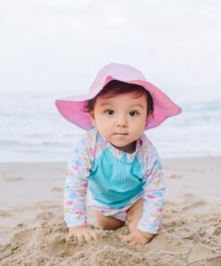 i play. Baby Girls' Brim Hat | All-Day UPF 50+ Sun Protection for Head, Neck, & Eyes 0-6 Months Light Pink 24 816yfR5smYL