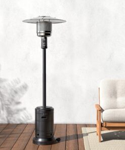 Amazon Basics 46,000 BTU Outdoor Propane Patio Heater with Wheels, Commercial & Residential, Havana Bronze, 32.1 x 32.1 x 91.3 inches (LxWxH) Powder Coated 37 816yg6eLGGL