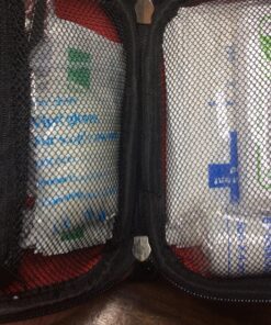 I GO 85 Pieces Hard Shell Mini Compact First Aid Kit, Small Personal Emergency Survival Kit for Travel Hiking Camping Backpacking Hunting Marine Car Red 60 816zNBu6bXL