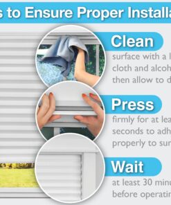 Redi Shade No Tools Original Light Filtering Pleated Fabric Shade White, 36 in x 72 in, 1 Pack 36 Inch x 72 Inch - 1 Pack 36 817 AQvgpNL