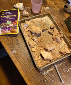 NATIONAL GEOGRAPHIC Mega Gemstone Dig Kit – Dig Up 15 Real Gemstones and Crystals, Science/Mining Kit for Kids, Gift for Girls and Boys, Rock Collection (Amazon Exclusive) 37 8173KRRHgQL