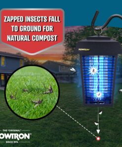 Flowtron Bug Zapper, 1 Acre of Outdoor Coverage with Powerful 40W Bulb & 5600V Instant Killing Grid, Electric Insect, Fly & Mosquito Zapper, Made in The USA 27 8173XdMIKL 1
