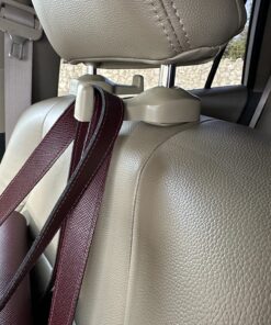 IPELY Universal Car Vehicle Back Seat Headrest Hanger Holder Hook for Bag Purse Cloth Grocery (Dark Beige -Set of 2) Dark Beige 30 8174LdKKqL