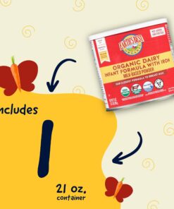 Earth's Best Organic Baby Formula for Babies 0-12 Months, Powdered Dairy Infant Formula with Iron, Omega-3 DHA, and Omega-6 ARA, 21 oz Formula Container 1.31 Pound (Pack of 1) 16 8176KwtZKZL