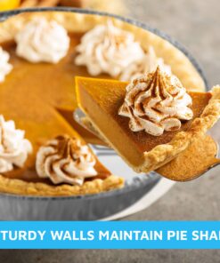 MontoPack 9” Aluminum Foil Pie Pans | Round Disposable Containers with Angled Walls for Tart Baking, Storing, Serving & Reheating | Freezer and Oven Safe, Recyclable | 50-Pack of Cake Tins 9 Inch Pie/Tart Pans (50 Pack) 19 8176aTABQ5L