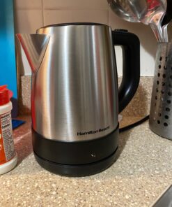 Hamilton Beach Electric Tea Kettle, Water Boiler & Heater, 1 L, Cordless, Auto-Shutoff & Boil-Dry Protection, Stainless Steel (40998) 42 8176eNHRxpL
