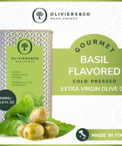 Alternative view of Basil Olive Oil by Oliviers & Co. | Cold Pressed Extra Virgin Olive Oil and Fresh Basil | Everyday and Cooking EVOO from Italy | Gourmet Flavored Basil Oil in Tin Can | 500 ml Can 16.8 Fl Oz (Pack of 1)