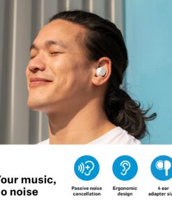 Sennheiser Consumer Audio CX True Wireless Earbuds - Bluetooth In-Ear Headphones for Music and Calls with Passive Noise Cancellation, Touch Controls, Bass Boost, IPX4 and 27-hour Battery Life, White Small True wireless earphone 12 81782XtugoS