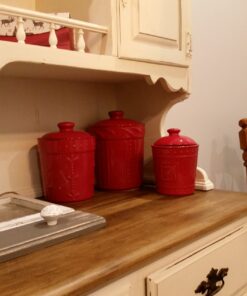 Signature Housewares Sorrento Collection Canisters, Ruby Antiqued Finish, Set of 3 9 817AGUJev7L