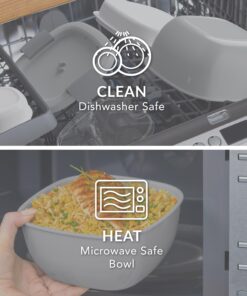 Bentgo® All-in-One Salad Container - Large Salad Bowl, Bento Box Tray, Leak-Proof Sauce Container, Airtight Lid, & Fork for Healthy Adult Lunches; BPA-Free & Dishwasher/Microwave Safe (Gray) Gray 30 817AL2wwwlL