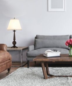 Globe Electric 12398 Set of Two 27" Table Lamps, Bronze Finish, Beige Shades Oil-Rubbed Bronze 27 817AY cdqxL