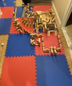 KidKraft 60-Piece Wooden Cutout Shapes Block Building Architectural Set - Natural 39 817BUjq08NL