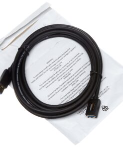 Amazon Basics USB-A 3.0 Extension Cable, 4.8Gbps High-Speed, Male to Female Gold-Plated Connectors, 3 Meters, Black 9.8 Feet 1-Pack 22 817CJZumwL