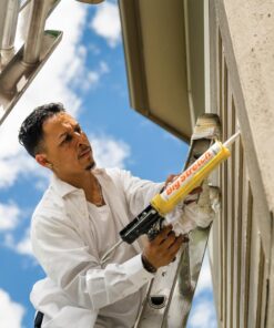 Sashco Big Stretch Acrylic Latex High-Performance Caulking Sealant, 10.5 Fl Ounce Cartridge, White , 12 Count (Pack of 1) 12 817CLfUOvkL