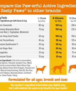 Zesty Paws Calming Chews for Dogs Composure & Relaxation for Everyday Stress & Separation Advanced Melatonin 90 Count Turkey - Melatonin 90 Count (Pack of 1) 26 817D73 vtTL