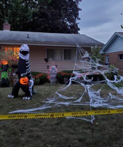 Mega Spider Web Outdoor Halloween Decoration - Terrify Your Neighbors - by FunWorld Standard White 29 817DWAOJozL