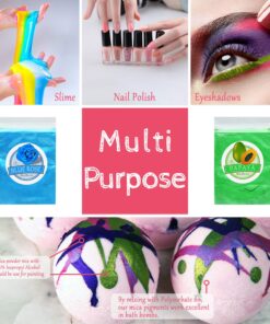 Mica Powder Pure 50 Color - Epoxy Resin Dye - Epoxy Resin Pigment, Cosmetic Grade Soap Colorant for Soap Making Supplies, Natural Slime Coloring Candle Dye for Paint,Nail Art,Bath Bomb (0.18oz Each) 50 Bags 39 817EQJanlgL