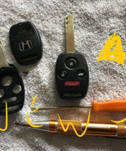 KeylessOption Just the Case Keyless Entry Remote Head Key Combo Fob Shell Black 22 817FsONhlaL