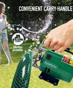 SumpMarine Water Transfer Pump, 115V 330 Gallon Per Hour - Portable Electric Utility Pump with 6' Water Hose Kit - To Remove Water From Garden, Hot Tub, Rain Barrel, Pool, Ponds, Aquariums, and More Pump Without Switch 24 817G5MuyfiL
