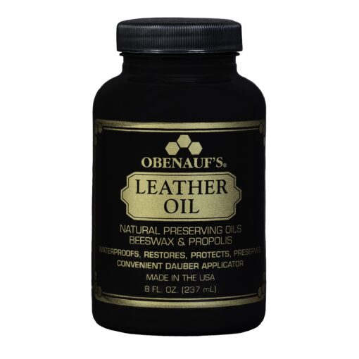 Obenauf's Leather Oil - Leather Conditioner - Restore and Protect Leather Boots, Jackets, Purses as Well as Car Leather, Leather Furniture and Much More - Made in The USA (8oz with Applicator) 8 Fluid-oz