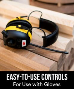3M WorkTunes Hearing Protector with AM/FM Radio, NRR 24 dB,Black/Yellow 22 817JzqNUaL