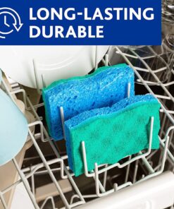 O-Cedar Scrunge Multi-Use (Pack of 6) Non-Scratch, Odor-Resistant All-Purpose Scrubbing Sponge Safely Cleans All Hard Surfaces in Kitchen and Bathroom, 6 Count (Pack of 1), Blue 6 Count (Pack of 1) 32 817LA2ezefL