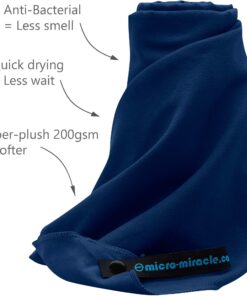 Micro Miracle XL - 2in1 Quick Dry Camping Microfiber Body and Hand Towel, Extra-Large in 13 Colors, Soft/Lightweight for Gym, Swim Practice, Travel, Backpacking, RV, Beach/ Senior Care, Children Towel / Emergency Bag / Dorm, Tiny House, Van or Mobile H... 14 817M23Fm6sL