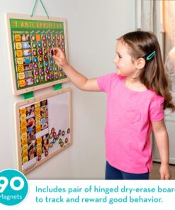Melissa & Doug Deluxe Wooden Magnetic Responsibility Chart With 90 Magnets 25 817MMrGWlAL 1