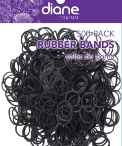 Diane Rubber Bands Black, 500 Count (Pack of 1)