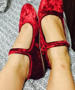 Shoes 18 Womens Cotton China Doll Mary Jane Shoes Ballerina Ballet Flats Shoes 10 118 Burgundy Micro 4 817QTnfg94L