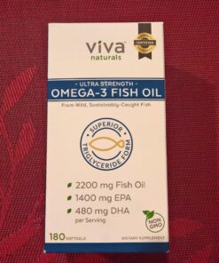 Triple Strength Omega 3 Fish Oil Supplement - 2200mg per Serving, Fatty Acid Supplements with EPA DHA & Omega3 - Re-Esterified Triglyceride for Increased Absorption - 180 Count 180 Count (Pack of 1) 59 817QvHk3HaL 1