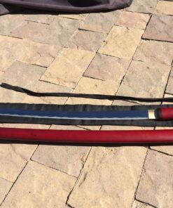 Ace Martial Arts Supply Handmade Japanese Shirasaya Samurai Katana Sharp Sword-Kenshin Burgundy 78 817Sev6xnL