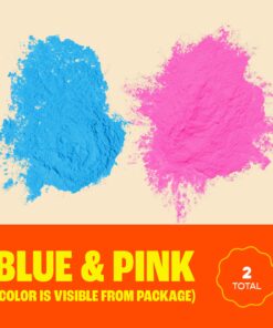 Chameleon Colors Gender Reveal Powder Set - 10 Individual Easy-Open Bags - 5 Bags of Blue and 5 Pink Color Chalk Powder for Photography, Baby Boy or Girl Gender Reveal and More - 10 Pack of 70g Bags Blue and Pink 18 817U5SYqADL