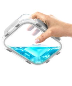 JoyJolt Divided Food Storage Containers with Lids Airtight. 5 Pack Glass Meal Prep Containers 2 Compartment Set Glass Bento Box. Reusable Food Containers, Portion Control Containers for Weight Loss Gray 39 817U6ps904L