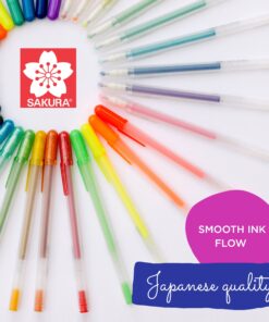SAKURA Gelly Roll Gel Pens - Medium Point Ink Pen for Journaling, Art, or Drawing - Assorted Colored Ink - 10 Pack 10 Count (Pack of 1) 24 817VSfUmIaL