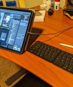 Samsers Foldable Bluetooth Keyboard - Portable Wireless Keyboard with Stand Holder, Rechargeable Full Size Ultra Slim Keyboard Compatible IOS Android Windows Smartphone Tablet and Laptop-Black Black 36 817WNs4VuuL