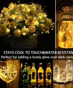 12APM Dimmable Starry Fairy Copper String Lights, 66 ft 200 LEDs with USB Plug in Powered for Bedroom Indoor Wedding Party Halloween Thanksgiving Christmas Ambiance Lighting, IP 65 Waterproof Copper wire-Warm white-200 LEDs 24 817WRsANE1L