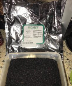 Frontier Co-op Dried Elderberries, European Whole | Kosher & Non-GMO | For Making Tea, Syrup, Gummies | 1 Pound Bulk Bag | Sambucus nigra L. 1 Pound (Pack of 1) 37 817XBn0O7qL