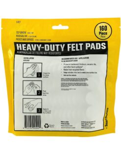 Alternative view of Smart Surface 8727 Heavy Duty Self Adhesive Furniture Felt Pads 1-Inch Round Oatmeal 160-Piece Value Pack in Resealable Bag Beige