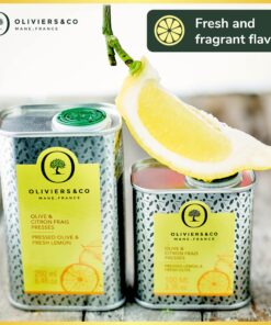 Lemon Olive Oil by Oliviers & Co. | Cold Pressed Extra Virgin Olive Oil and Fresh Lemons | Everyday and Cooking EVOO from Italy | Gourmet Flavored Lemon Oil in Tin Can | 250 ml Can Fresh Lemon 8.4 Fl Oz (Pack of 1) 12 817Xs9rFh2L