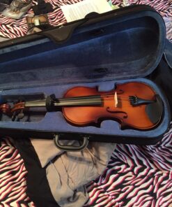 Mendini By Cecilio Violin For Beginners, Kids & Adults - Beginner Kit For Student w/Hard Case, Rosin, Bow - Starter Violins, Wooden Stringed Musical Instruments 4/4 MV300 Antique 65 817YKhtJHqL