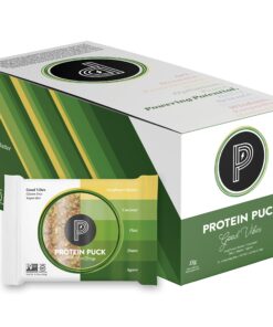 Protein Puck Plant Based Bars | Snacks with 13 grams of Vegan Protein | Gluten Free, Non Dairy, Kosher Certified Non GMO Premium Healthy Bar | Good Vibes, 16 Count (1 Pack) Good Vibes - Coconut, Dates 16 Count (Pack of 1) 13 817YrJDMrtL