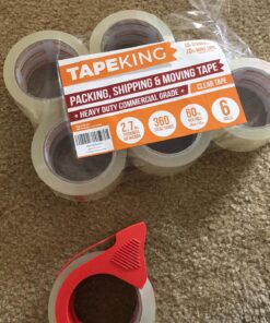 Tape King Clear Packing Tape - 60 Yards Per Roll (6 Refill Rolls) - 2 Inch Wide Stronger 2.7mil, Heavy Duty Sealing Adhesive Industrial Depot Tapes for Moving Packaging Shipping, Office & Storage 6 Rolls / 2" Wide 40 817ZnhiDEyL