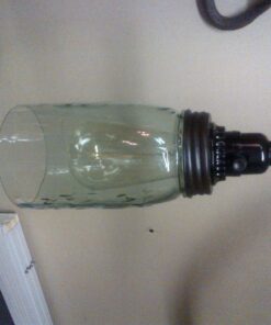 Quart Open Bottom Mason Jar Pendant Lamp - Rustic Brown 33 817a6A8 aL