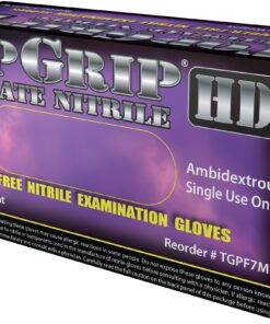 TopGrip HD 7 Mil Heavy-Duty Black Nitrile Exam Gloves, Disposable, Case/1000, Medium 1000 7 817b2YU2jSL