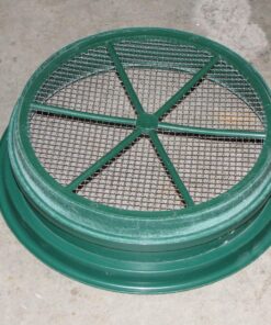 SE 13 1/4 Inch Stackable Classifier Gold Prospecting Pan Set - Includes 1/2" 1/4" 1/8" 1/12" and 1/20" Stainless Steel Mesh Sifting Pans, Green, 5 Pack 5 Pieces 31 817bmiHFCEL