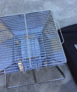 Quick Grill Medium: Original Folding Charcoal BBQ Grill Made from Stainless Steel/Carrying Bag for Backpacking Included / 45 817ceXYhLqL